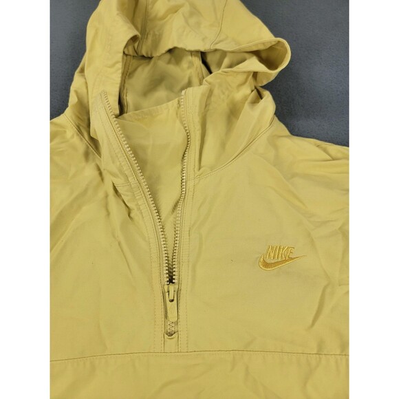 Nike Jacket Mens Large Yellow Half Zip Hooded Pullover Windbreaker DA0011-700 - Picture 4 of 13